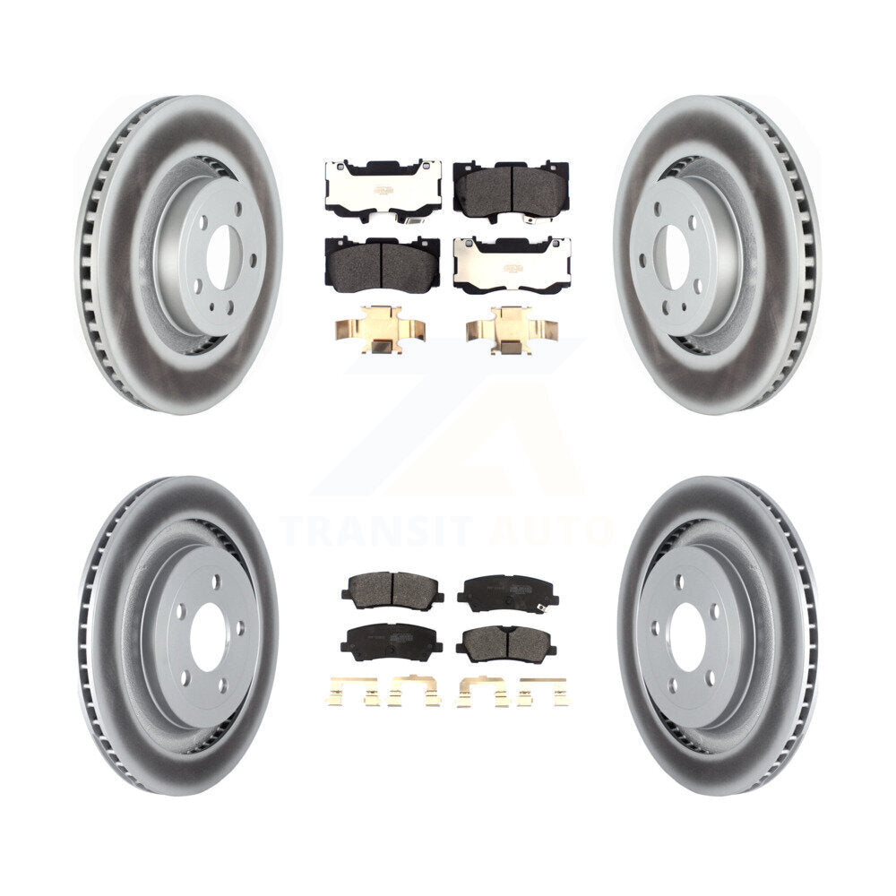 [Avant + Arrière] Kit de disque (revêtu) et plaquette (semi-métallique) de frein pour Ford Mustang KGF-102465