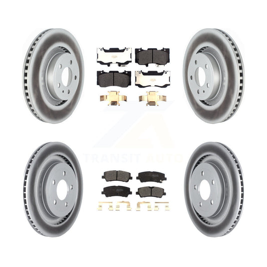 [Avant + Arrière] Kit de disque (revêtu) et plaquette (semi-métallique) de frein pour Ford Mustang KGF-102465