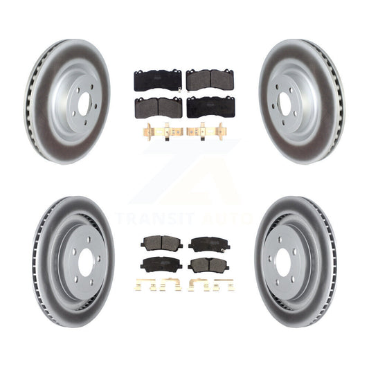 [Avant + Arrière] Kit de disque (revêtu) et plaquette (semi-métallique) de frein pour Ford Mustang avec Brembo Brakes KGF-102466