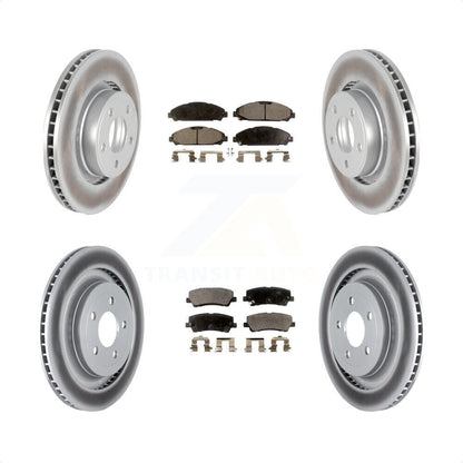 [Avant + Arrière] Kit de disque (revêtu) et plaquette (semi-métallique) de frein pour 2015 Ford Mustang EcoBoost Premium sans Performance Package KGF-102467 par Transit Auto