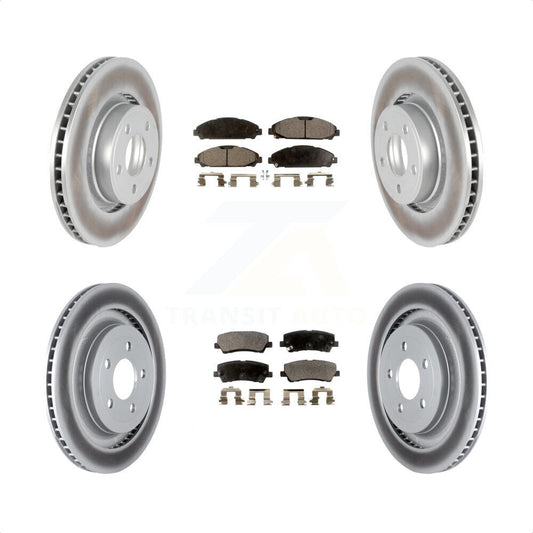 [Avant + Arrière] Kit de disque (revêtu) et plaquette (semi-métallique) de frein pour 2015 Ford Mustang EcoBoost Premium sans Performance Package KGF-102467 par Transit Auto