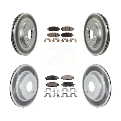 [Avant + Arrière] Kit de disque (revêtu) et plaquette (semi-métallique) de frein pour 2017 Nissan LEAF avec Electric Parking KGF-102477