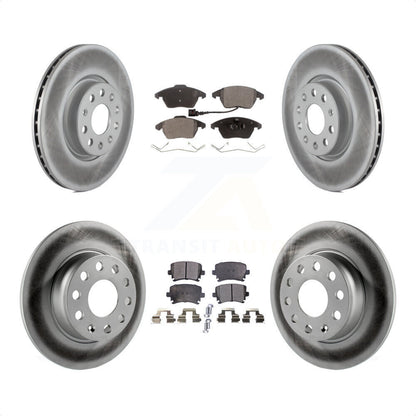 [Avant + Arrière] Kit de disque (revêtu) et plaquette (semi-métallique) de frein pour 2011 Volkswagen GTI KGF-102478 par Transit Auto