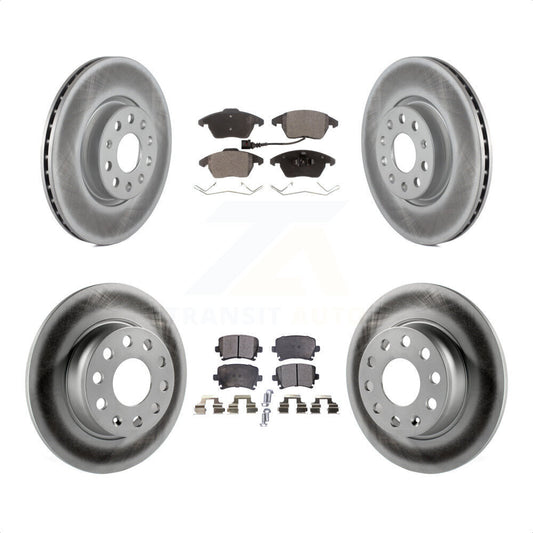 [Avant + Arrière] Kit de disque (revêtu) et plaquette (semi-métallique) de frein pour 2011 Volkswagen GTI KGF-102478 par Transit Auto