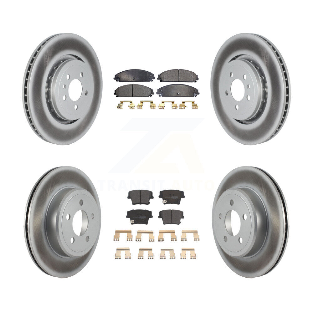 [Avant + Arrière] Kit de disque (revêtu) et plaquette (semi-métallique) de frein pour Dodge Charger avec 355mm Diameter Rotor KGF-102483