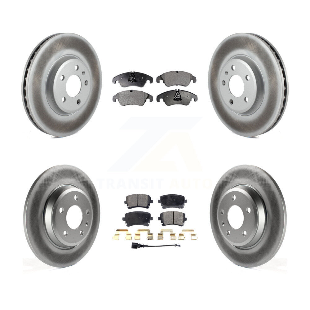 [Avant + Arrière] Kit de disque (revêtu) et plaquette (semi-métallique) de frein pour 2013 Audi A4 allroad KGF-102486