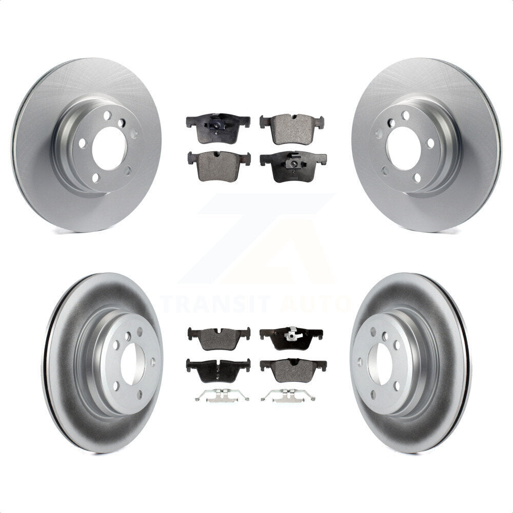 [Avant + Arrière] Kit de disque (revêtu) et plaquette (semi-métallique) de frein pour BMW 328i xDrive 428i Gran Coupe sans Blue Painted Calipers KGF-102487 par Transit Auto