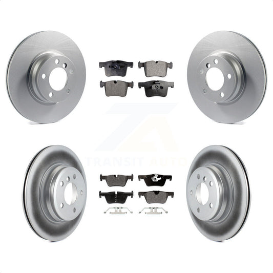 [Avant + Arrière] Kit de disque (revêtu) et plaquette (semi-métallique) de frein pour BMW 328i xDrive 428i Gran Coupe sans Blue Painted Calipers KGF-102487 par Transit Auto