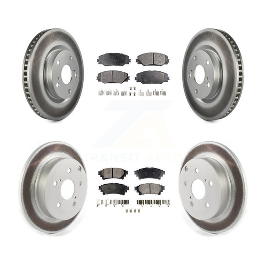 [Avant + Arrière] Kit de disque (revêtu) et plaquette (semi-métallique) de frein pour 2016-2020 Toyota Mirai KGF-102490