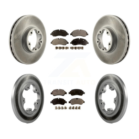 [Avant + Arrière] Kit de disque (revêtu) et plaquette (semi-métallique) de frein pour 2016 Ford Transit-350 HD avec 5 Lug Wheels KGF-102494