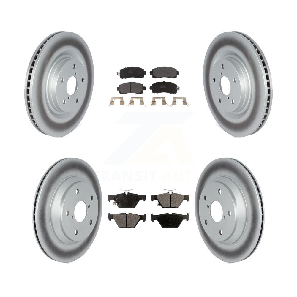 [Avant + Arrière] Kit de disque (revêtu) et plaquette (semi-métallique) de frein pour 2019-2021 Subaru Forester avec 316mm Diameter Rotor KGF-102495 par Transit Auto