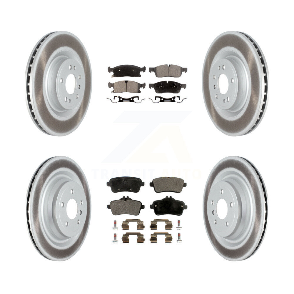 [Avant + Arrière] Kit de disque (revêtu) et plaquette (semi-métallique) de frein pour Mercedes-Benz GLS450 GL450 GL350 ML400 KGF-102496