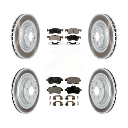 [Avant + Arrière] Kit de disque (revêtu) et plaquette (semi-métallique) de frein pour Mercedes-Benz GLS450 GL450 GL350 ML400 KGF-102496