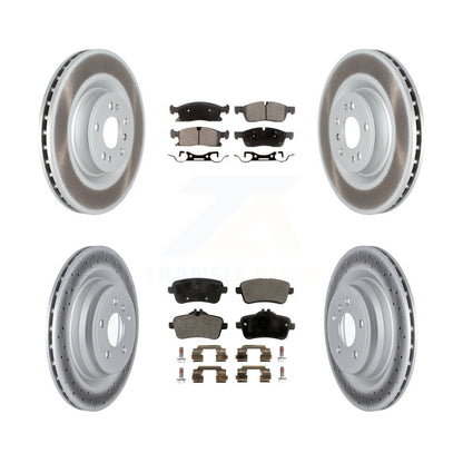 [Avant + Arrière] Kit de disque (revêtu) et plaquette (semi-métallique) de frein pour 2016-2017 Mercedes-Benz GLE400 sans Sport Package KGF-102497
