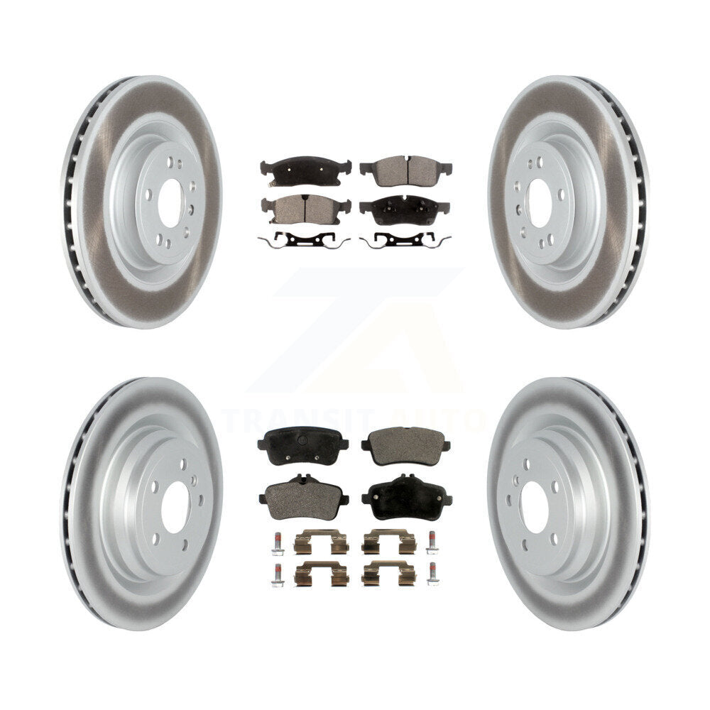 [Avant + Arrière] Kit de disque (revêtu) et plaquette (semi-métallique) de frein pour 2016-2017 Mercedes-Benz GLE400 sans Sport Package KGF-102498