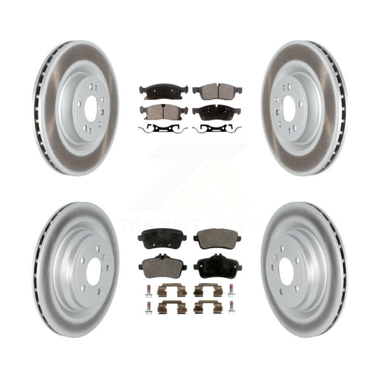 [Avant + Arrière] Kit de disque (revêtu) et plaquette (semi-métallique) de frein pour 2016-2017 Mercedes-Benz GLE400 sans Sport Package KGF-102498