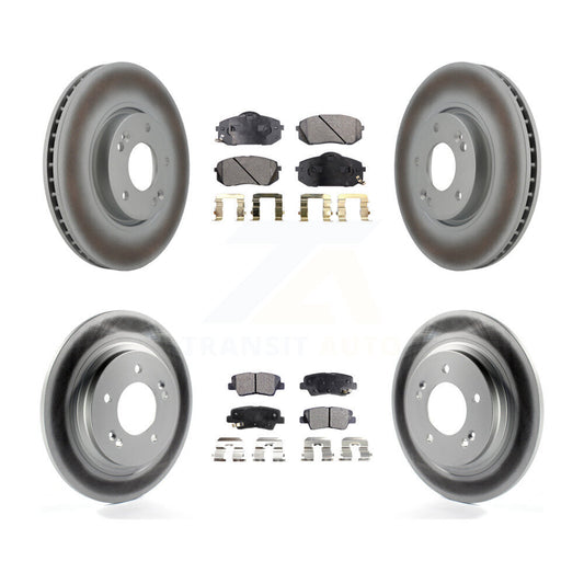 [Avant + Arrière] Kit de disque (revêtu) et plaquette (semi-métallique) de frein pour Kia Soul EV KGF-102505