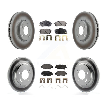[Avant + Arrière] Kit de disque (revêtu) et plaquette (semi-métallique) de frein pour 2016 Kia Soul EV From Chassis VIN #160921 KGF-102506