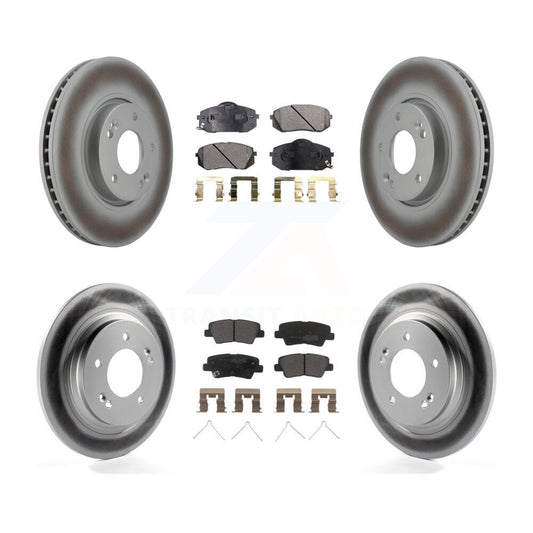 [Avant + Arrière] Kit de disque (revêtu) et plaquette (semi-métallique) de frein pour 2016 Kia Soul EV From Chassis VIN #160921 KGF-102506