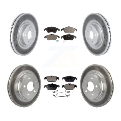 [Avant + Arrière] Kit de disque (revêtu) et plaquette (semi-métallique) de frein pour 2010-2011 Mercedes-Benz E550 Coupe avec 300mm Diameter Rotor KGF-102509
