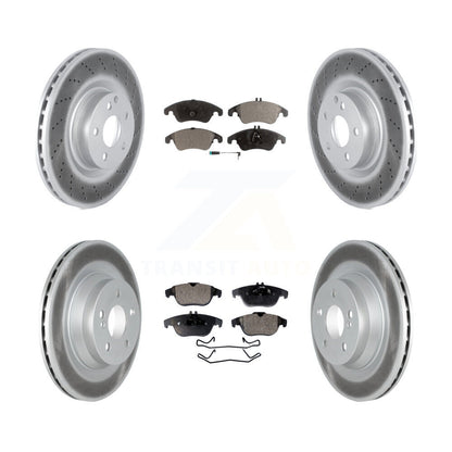 [Avant + Arrière] Kit de disque (revêtu) et plaquette (semi-métallique) de frein pour 2010-2011 Mercedes-Benz E550 Coupe avec 320mm Diameter Rotor KGF-102510