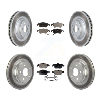 [Avant + Arrière] Kit de disque (revêtu) et plaquette (semi-métallique) de frein pour 2010-2011 Mercedes-Benz E550 Coupe avec 300mm Diameter Rotor KGF-102511