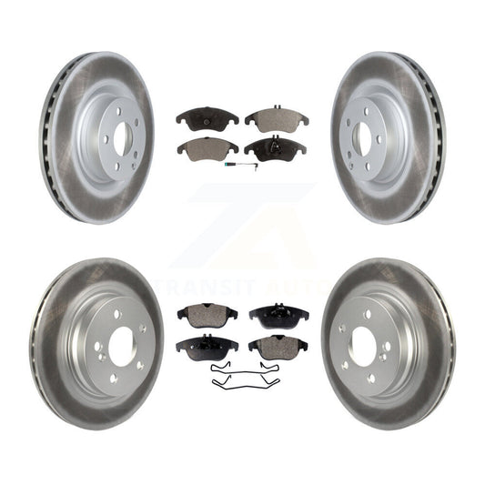 [Avant + Arrière] Kit de disque (revêtu) et plaquette (semi-métallique) de frein pour 2010-2011 Mercedes-Benz E550 Coupe avec 300mm Diameter Rotor KGF-102511
