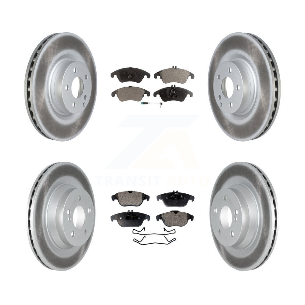 [Avant + Arrière] Kit de disque (revêtu) et plaquette (semi-métallique) de frein pour 2010-2011 Mercedes-Benz E550 Coupe avec 320mm Diameter Rotor KGF-102512
