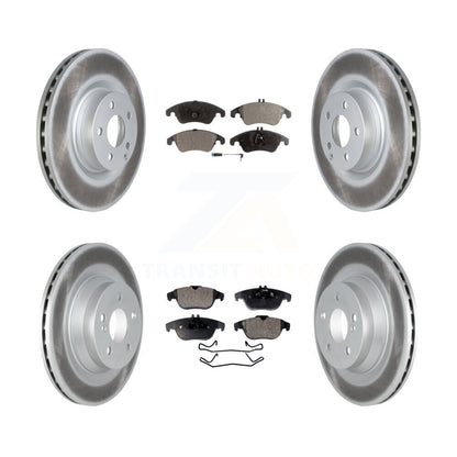 [Avant + Arrière] Kit de disque (revêtu) et plaquette (semi-métallique) de frein pour 2010-2011 Mercedes-Benz E550 Coupe avec 320mm Diameter Rotor KGF-102512