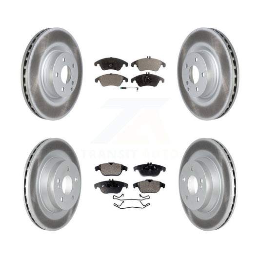 [Avant + Arrière] Kit de disque (revêtu) et plaquette (semi-métallique) de frein pour 2010-2011 Mercedes-Benz E550 Coupe avec 320mm Diameter Rotor KGF-102512