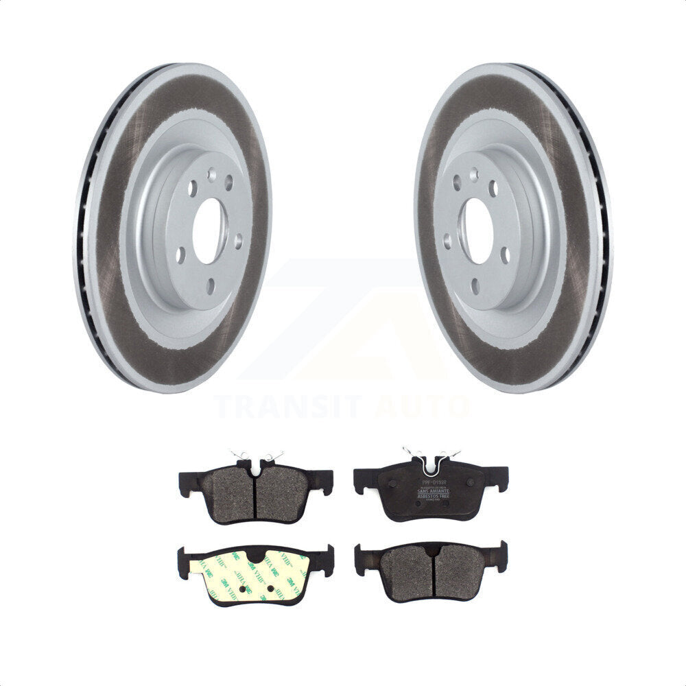 [Arrière] Kit de disque (revêtu) et plaquette (semi-métallique) de frein pour 2018-2019 Volvo XC60 avec 320mm Diameter Rotor KGF-102518 par Transit Auto