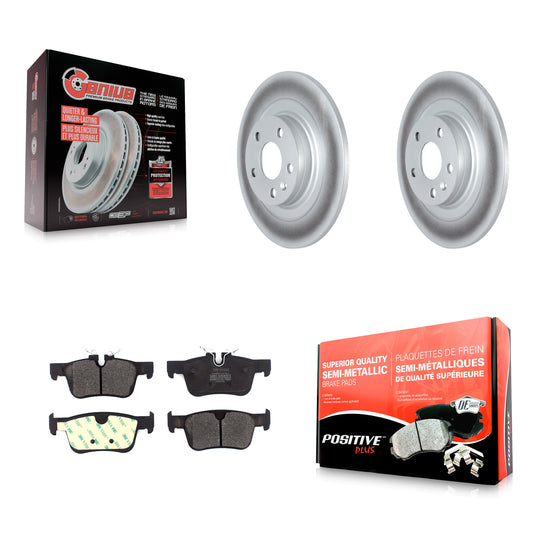 [Arrière] Kit de disque (revêtu) et plaquette (semi-métallique) de frein pour 2018-2019 Volvo XC60 avec 302mm Diameter Rotor KGF-102519
