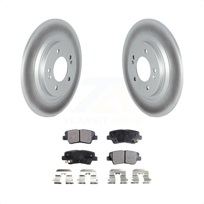 [Arrière] Kit de disque (revêtu) et plaquette (semi-métallique) de frein pour 2017 Kia Cadenza Limited Technology avec Electric Parking KGF-102528 par Transit Auto