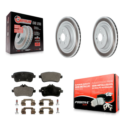 [Arrière] Kit de disque (revêtu) et plaquette (semi-métallique) de frein pour Mercedes-Benz GLS450 GL450 GLS550 GL350 GL550 ML400 ML250 ML63 AMG GLS350d KGF-102536