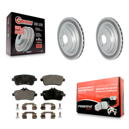 [Arrière] Kit de disque (revêtu) et plaquette (semi-métallique) de frein pour Mercedes-Benz ML350 GLE350 GLE43 AMG GLE400 GLE450 ML400 GLE300d ML550 GLE550e KGF-102538