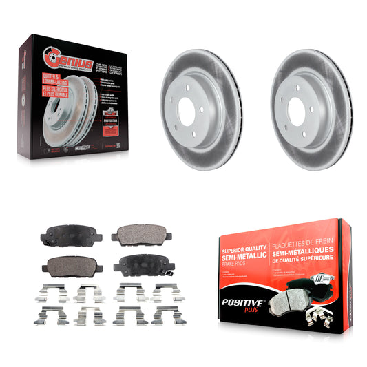 [Arrière] Kit de disque (revêtu) et plaquette (semi-métallique) de frein pour Nissan Rogue Sport LEAF Qashqai KGF-102543