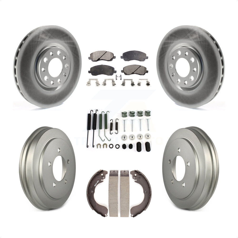 [Avant + Arrière] Kit de disque (revêtu) et plaquette (semi-métallique) de frein pour 2017 Jeep Compass rear brakes avec 305mm Diameter Rotor KGF-102545 par Transit Auto