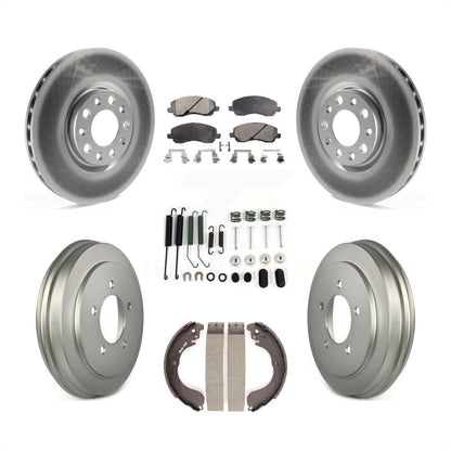 [Avant + Arrière] Kit de disque (revêtu) et plaquette (semi-métallique) de frein pour 2017 Jeep Compass rear brakes avec 305mm Diameter Rotor KGF-102545 par Transit Auto