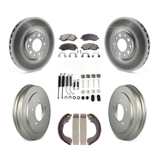 [Avant + Arrière] Kit de disque (revêtu) et plaquette (semi-métallique) de frein pour 2017 Jeep Compass rear brakes avec 305mm Diameter Rotor KGF-102545 par Transit Auto