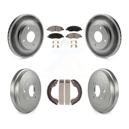 [Avant + Arrière] Kit de disque (revêtu) et plaquette (semi-métallique) de frein pour 2008 Nissan Versa 4-Wheel ABS KGF-102546