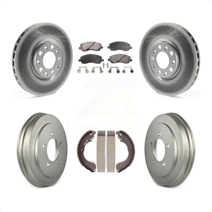 [Avant + Arrière] Kit de disque (revêtu) et plaquette (semi-métallique) de frein pour 2017 Jeep Compass avec 305mm Diameter Rotor KGF-102547 par Transit Auto