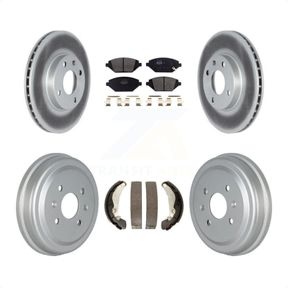 [Avant + Arrière] Kit de disque (revêtu) et plaquette (semi-métallique) de frein pour 2016-2021 Chevrolet Spark KGF-102548 par Transit Auto