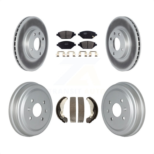 [Avant + Arrière] Kit de disque (revêtu) et plaquette (semi-métallique) de frein pour 2016-2021 Chevrolet Spark KGF-102548 par Transit Auto
