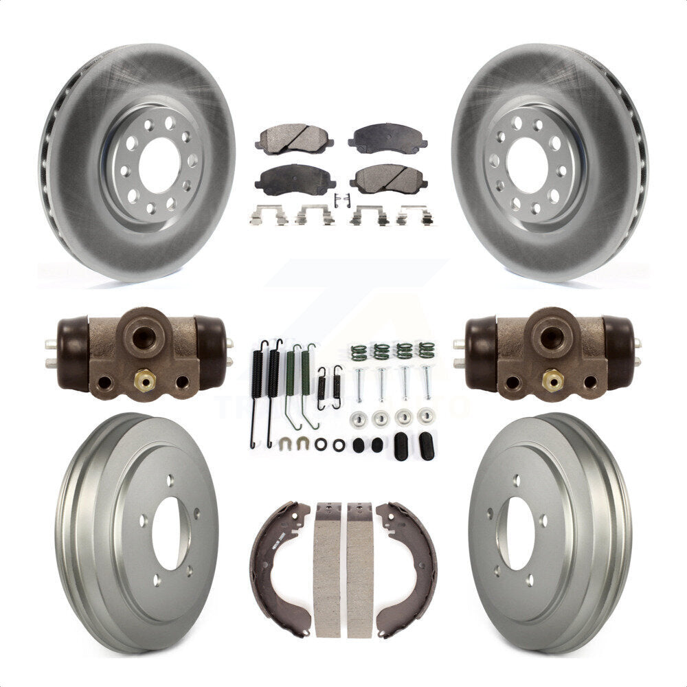 [Avant + Arrière] Kit de disque (revêtu) et plaquette (semi-métallique) de frein pour 2017 Jeep Compass rear brakes avec 305mm Diameter Rotor KGF-102549 par Transit Auto