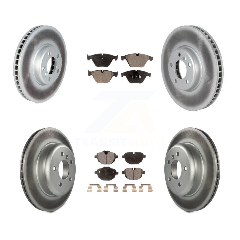 [Avant + Arrière] Kit de disque (revêtu) et plaquette (semi-métallique) de frein pour 2011-2013 BMW 535i avec 330mm Diameter Rotor KGF-102550