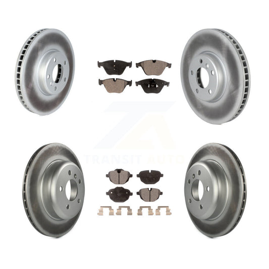 [Avant + Arrière] Kit de disque (revêtu) et plaquette (semi-métallique) de frein pour 2011-2013 BMW 535i avec 330mm Diameter Rotor KGF-102550