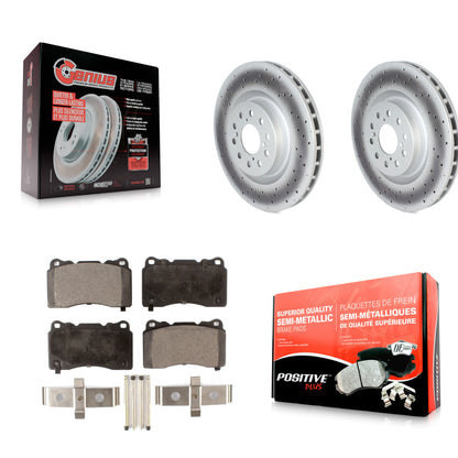 [Avant] Kit de disque (revêtu) et plaquette (semi-métallique) de frein pour 2017-2019 Honda Civic Type R KGF-102558