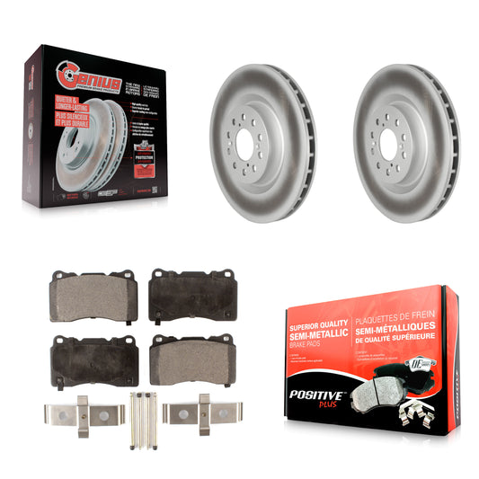 [Avant] Kit de disque (revêtu) et plaquette (semi-métallique) de frein pour 2017-2019 Honda Civic Type R KGF-102559