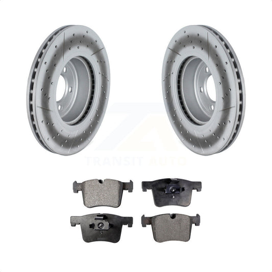 [Avant] Kit de disque (revêtu) et plaquette (semi-métallique) de frein pour 2018-2019 BMW 330i GT xDrive avec 370mm Diameter Rotor KGF-102568 par Transit Auto