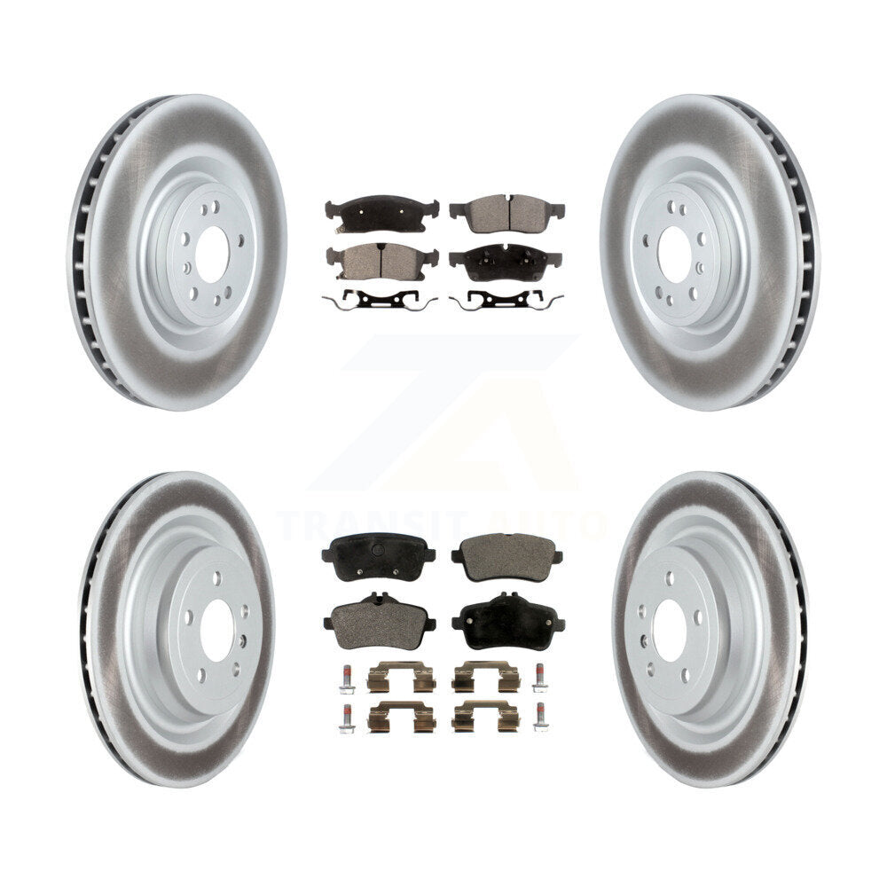 [Avant + Arrière] Kit de disque (revêtu) et plaquette (semi-métallique) de frein pour Mercedes-Benz GLS450 GL450 GL350 ML400 ML250 KGF-102575